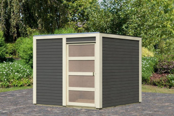 category Karibu | Tuinhuis Qubic 1 | Terragrijs 207502-31